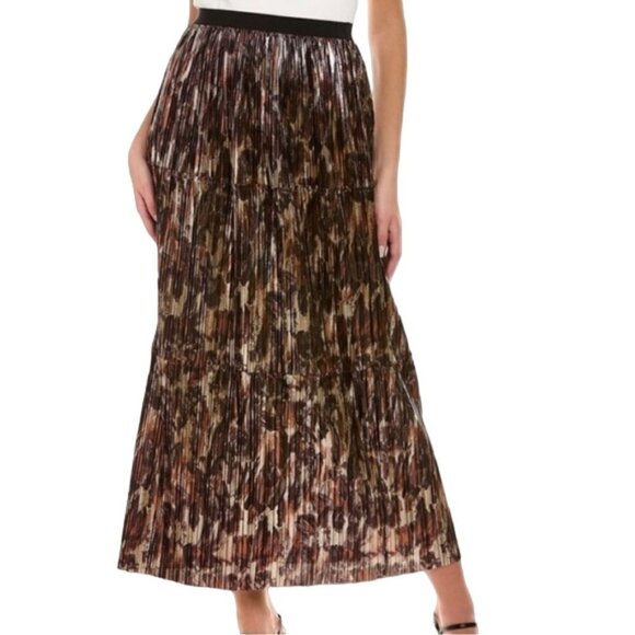 Johnny Was Idina Maxi Skirt Women's Small Metallic Multicolored NWT - Picture 1 of 12